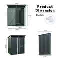 thumbnail image 2 of 5x3 FT Outdoor Shed with See-Through Panels, Gray Metal Construction for Quick Access & Small Space Storage, 2 of 9