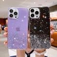 thumbnail image 6 of Star Drip Glitter Sequins Phone Case, Clear Phone Case, Glitter Pink Sequins, Ladies' Favourite for iPhone 15 14 13 12 11 Pro Max Mini XS XR 7 8 6 Phone Case (Green,iPhone 11), 6 of 8