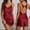 Wine, variant on BONIXOOM Matching Christmas Pajamas Girls Christmas Pajamas Sleepwear Drawstring Sleeveless Solid Sleep Dress Wine M