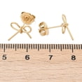 thumbnail image 2 of Ion Plating(IP) 304 Stainless Steel Stud Earrings Bowknot Real 14K Gold Plated 8x10mm, 2 of 4