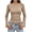 Beige, variant on Flare Long Sleeve Ribbed Knit Tops for Women Lightweight Soft Crew Neck Solid Color Blouses Slim Dressy Casual Fall Winter Base Layer Shirts XXL