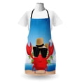 thumbnail image 3 of Crabs Apron, Cool Crustacean with Black Sunglasses and a Hat Summer Vacation on Tropical Island, Unisex Kitchen Bib with Adjustable Neck for Cooking Gardening, Adult Size, Multicolor, by Ambesonne, 3 of 4