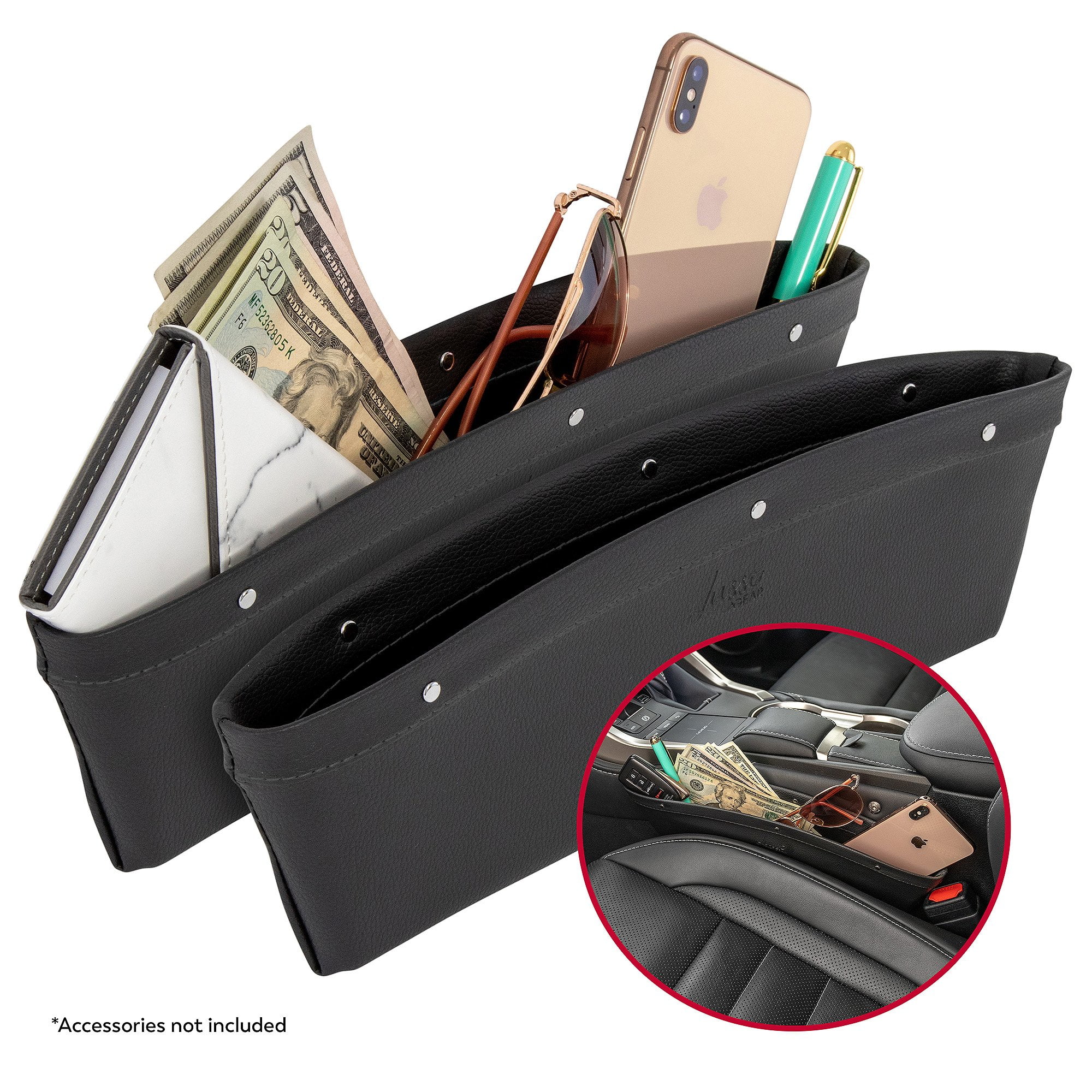 Car seat pocket organizer - Door, Between, Side - Lusso Gear