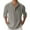 Gray, variant on HDGB Men's Cotton Linen Henley Shirt Long Sleeve Hippie Casual Beach Tee Solid Color Henley T-Shirts Stand Collar Loose Fit Tops with Pockets
