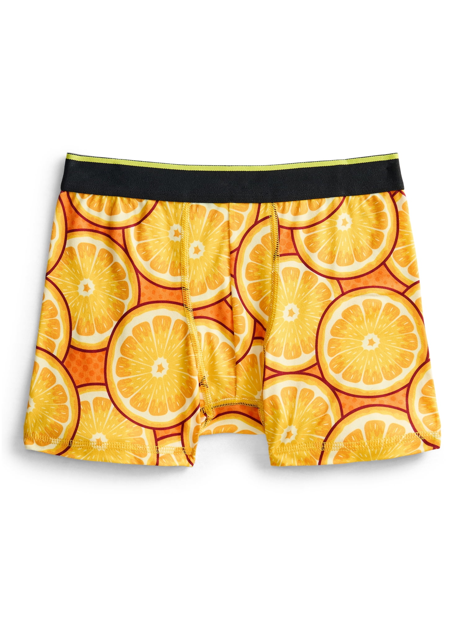Wonder Nation Boys Underwear Fruit Print Boxer Briefs, 4-Pack, Sizes S-XL