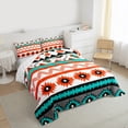 thumbnail image 3 of Homewish Tribal Aztec Full Size Comforter Sets 3-Piece for Teens Boys Girls,Bohemian Theme Bedding Comforter Set,Exotic Style Lightweight Bedding Sets,Super Cozy Room Decor,Reversible, 3 of 8