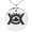 Silver, variant on Stainless Steel Aztec Universe Rune Engraved Small Medallion Circle Charm Pendant Necklace