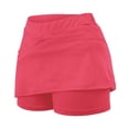 thumbnail image 4 of vigerkar Elastic Skorts for Women, Women's Casual Athletic Tennis Skirts, Sports Lightweight Golf Workout Skort (Hot Pink, 5XL), 4 of 5