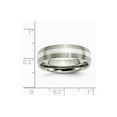 thumbnail image 6 of Two-Tone Titanium Ring Band Wedding Sterling Silver, 6 of 6