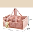 thumbnail image 2 of Diaper Caddy Organizer for Changing Table,Nursery Storage Bin with Handles,Storage Basket for Wipes,Baby Essentials Organizer,3 Compartments & 8 Pockets,with Cute Bear Decor,A, 2 of 6