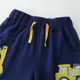 thumbnail image 5 of Tdoqot Boys' Performance Shorts- Cootton Print Elastic Waist Soft Basketball Shorts Dark Blue Size 2 T, 5 of 6