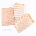 thumbnail image 4 of 50 bolsas de papel Kraft para caramelos, galletas, palomitas de maíz, bolsas de embalaje con puntos ondulados de color marrón y blanco, herramientas de repostería, suministros para fiestas de bodas, 4 of 5