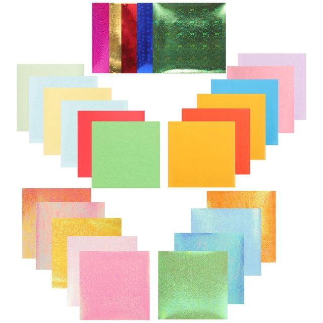 SEWACC 200Pcs Decorative Craft Paper For Diy And Scrapbooking Bright Color Square Handicraft Making