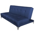 thumbnail image 1 of Sofa Cama Reclinable El Bazar Store Karla Azul Marino Lino Futon 3 posiciones Abotonado Sala, 1 of 5