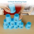 thumbnail image 2 of 12pcs Sports Stacking Cups, Fast Paced Fun Game for Challenge Competition, Speed Training Game, Travel Party Gift for Kids and Adults, Blue, 2 of 5