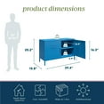 thumbnail image 5 of Novogratz Cache 2 Door Wide Metal Locker Accent Storage Cabinet, Bright Blue, 5 of 13