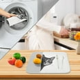 thumbnail image 3 of Yayeee Drying Mat for Kitchen Counter Dishes Microfiber Coffee Decorative Pad, Black Cute Cat, 3 of 9