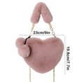 thumbnail image 3 of Leodye 1PCS Women’s Heart-Shaped Crossbody Bag - Faux Leather with Zip & Coin Purse, 3 of 6