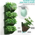 thumbnail image 4 of Vertical Wall Planter, 4 Packs Self Watering Wall Planters for Indoor Plants VerticalLiving Wall Planter Outdoor Decor Green Wall for Home Office, 12.9''x5.5'' x26.7'', 4 of 8