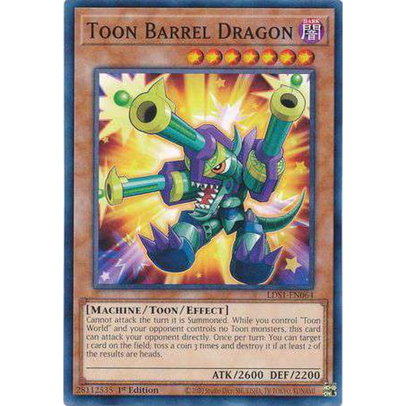 YuGiOh Legendary Duelists: Season 1 Common Toon Barrel Dragon LDS1-EN064