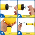 thumbnail image 3 of Mistayd 6 Pcs Game Ball 3.5 Inch Competitive Balls Soft Mini Volleyball Smash Ball Replacement Balls Outdoor Volleyballs with Pump, 3 of 5
