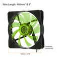 thumbnail image 2 of Computer Case Fan 600-1200RPM 120mm 4 Pin Green LED Silent Cooling Fan 15 LED 12V with Rubber Pads 4 Screws, 2 of 5