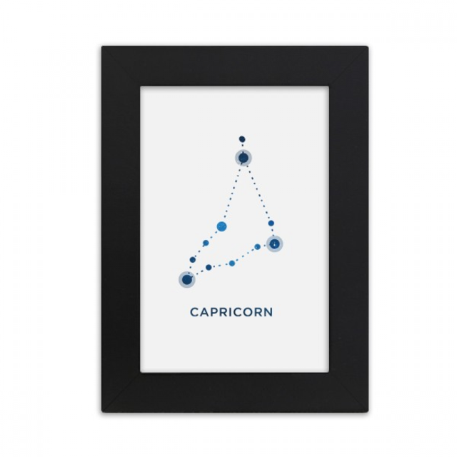 Capricorn Constellation signo zodiaco Marco de Fotos de escritorio imagen Arte Negro Pintura 5x7 pulgadas