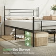 Novilla 14 inch King Bed Frame with Headboard Metal Platform Bedframe, King Size Bed frames