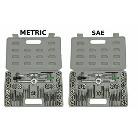 Tap Threading Die - NEW 80 piece TAP AND DIE SET both SAE & METRIC + CASES