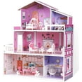 thumbnail image 4 of Robud Victoria Wooden Dollhouse for Kids Furniture Preschool Dollhouse House Toy for Toddlers Girls, 4 of 8
