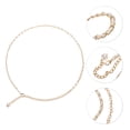 thumbnail image 4 of Ofertas Únicas 1 Pc Cadena de Cintura Cordón Ajustable Delgado para Mujeres Blanco, 4 of 6