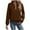 Brown, variant on ZQUUVOU Fall Zip Up Jacket for Women Casual Lightweight Solid Color Long Sleeve Zip Jacket with Pockets Athleisure Outerwear Gray