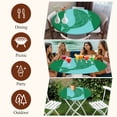 thumbnail image 7 of Green Whale Round Tablecloth, Fitted Table Cover with Elastic for 55"-60" Round Tables, Mandalas Boho Modern Abstract Aqua Stripe Table Cloth Outdoor Indoor Dinning Party Waterproof Tablecloths, 7 of 7