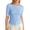 Blue, variant on Conairie Half Sleeve Tops For Women Solid Color Loose Elbow Length Crew Neck T Shirts Comfortable Summer Outfits Clothes 2026 Beach L