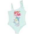 thumbnail image 6 of Disney The Little Mermaid, Minnie Mouse Girls Swimsuit Set, One Piece Bathing Suit and Coverup Skirt, Swimwear for Kids (Size 2T-6X), 6 of 11