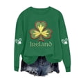 thumbnail image 2 of Ailaofu St Patricks Day Sweatshirt Women Crewneck Long Sleeve Shamrock St. patricks Shirts Tees Soft Comfy Casual Sweatshirts Tops, 2 of 4