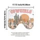 thumbnail image 4 of Juego de cortinas de ducha Cowgirl de poliéster impermeable, 4 piezas, 4 of 5