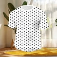 thumbnail image 5 of Zylanna Men's T-Shirts Tee, Summer Short Sleeve Crew Neck Dot Print Fashion Tops for Mens White, 5 of 7