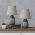 thumbnail image 4 of Nauru 9.45" Petite Ceramic Oblong Bedside Table Desk Lamp Two Pack Set With Matching Tapered Drum Fabric Shade, 4 of 7