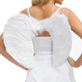 thumbnail image 1 of Alas de Ángel de plumas para niñas, alas de hadas blancas y negras, disfraz de Navidad y Halloween, favores de fiesta de noche de Navidad LingWen 8390611424527, 1 of 1