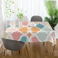thumbnail image 3 of Yayeee Tablecloths 54" x 54" Rectangle Wrinkle Resistant Party Table Cover, Pink Abstract Pattern, 3 of 8
