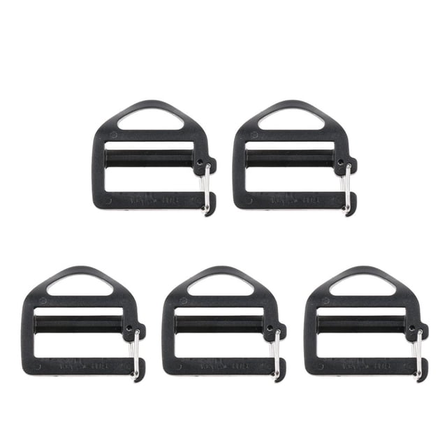 Hebilla de cincha para mochila Baoblaze 5 piezas de ajuste deslizante de plástico de 1 pulgada