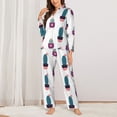 thumbnail image 2 of Pajama Sets for Women 2 Pcs, heart Cactus potted plant Button Down Long Sleeve Sleepwear Lounge PJ Sets, 2 of 6