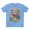 Carolina Blue, variant on Letter Shirt, Shirt with Letters, Tee Shirt with Gold Letters