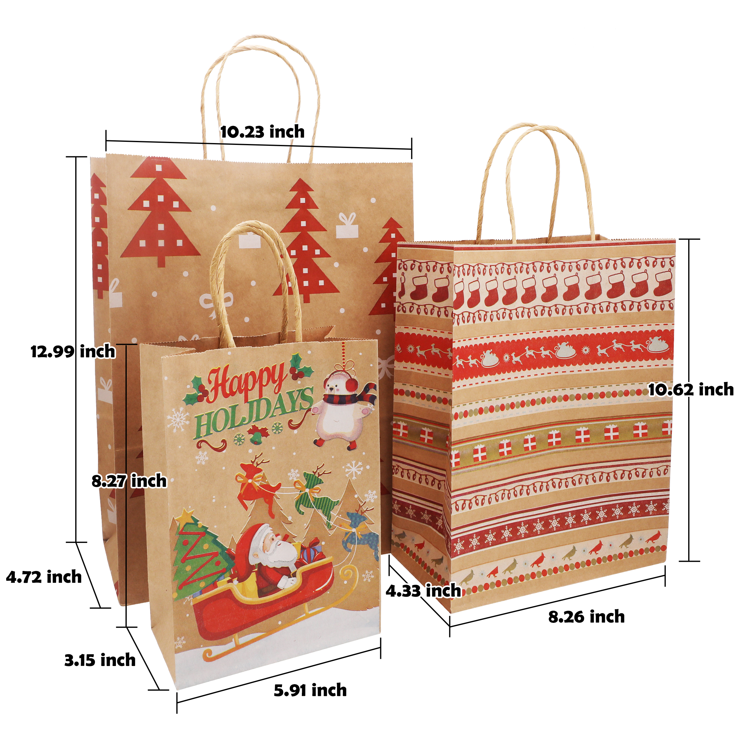 Magotan Christmas Gift Bags - 18 Pack Assorted Sizes photo 5