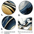 thumbnail image 3 of Designart Abstract Geode Waves Blue And Gold III Canvas Wall Art, 3 of 5