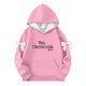 thumbnail image 2 of Camiseta de manga larga con lazo para niños, cuello redondo liso, parte superior lisa, adecuada para niños y niñas, sudadera con capucha para niñas, parte superior de poliéster, 2 of 6