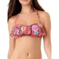 thumbnail image 5 of Juniors' Rock Of Love Flounce Bandeau Bikini Top, 5 of 8