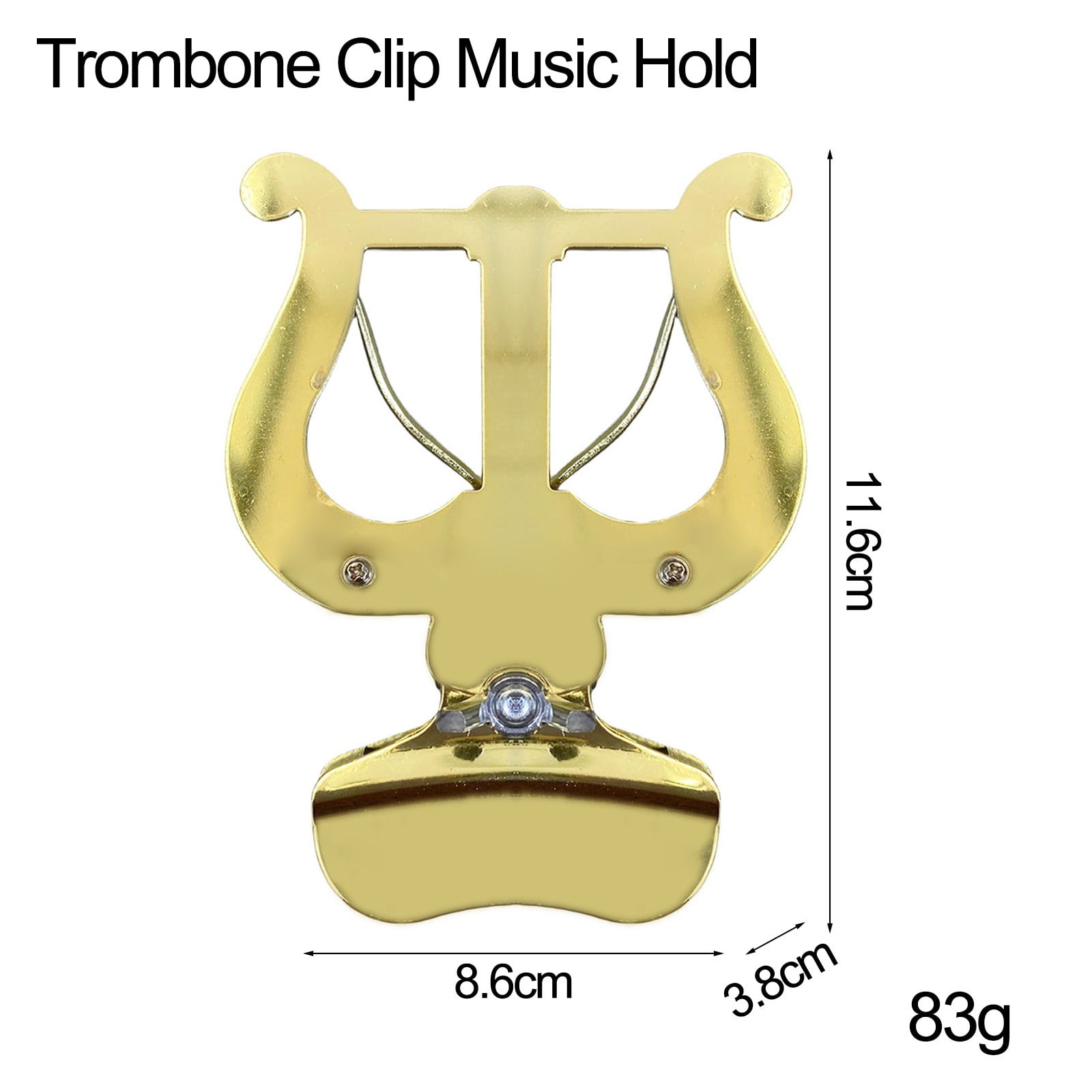 Professional Trombone Clip Music Holder March Music Holder Stand Gold Parts