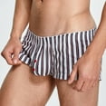 thumbnail image 5 of PEASKJP Mens Athletic Underpants Boxer Briefs Bulge Pouch Ultra Comfy Short Leg Stretch Trunks Breathable,White L, 5 of 5